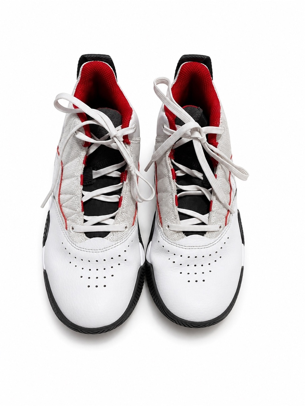 Nike Air Jordan Team Elite 2 Low Basketball Shoes White, Red & Black Youth 4.5